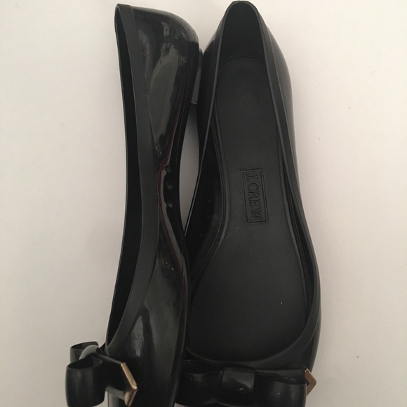 👗 J. Crew Jelly Bow Ballet Flats w/ gold Accent - Picture 4 of 7